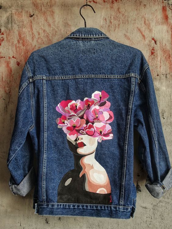 chaqueta pintada a mano mujer